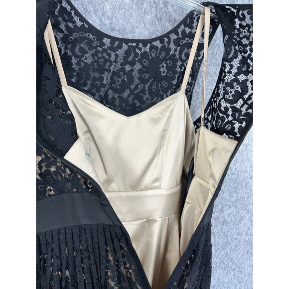 Eliza J Women’s Floral Lace Sleeveless Zip Sheath Dress Black Size 6 Whimsigoth - Picture 6 of 10